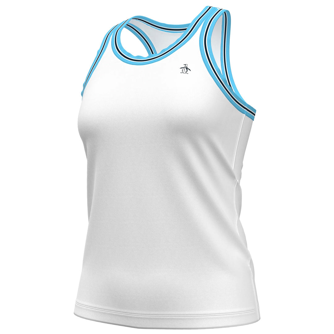 White Racerback Penguin Women's Contrast Rib Racerback Tank - Bright White – Merchant ...