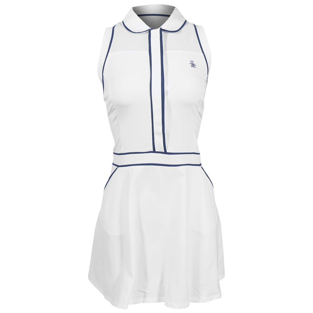 Penguin Women's Veronica Sleeveless Dress - Bright White/Black Iris