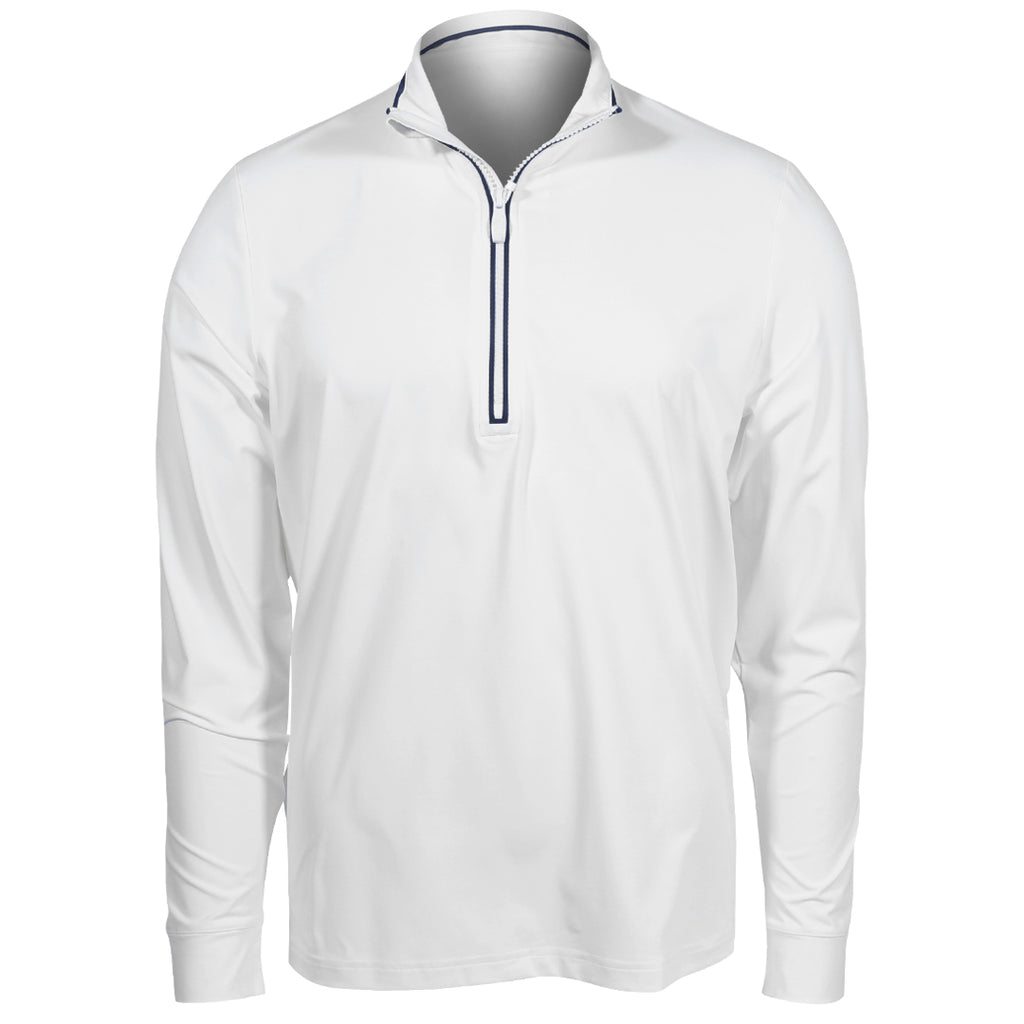 Penguin Men's Technical Earl 1/4 Zip Long Sleeve - Bright White