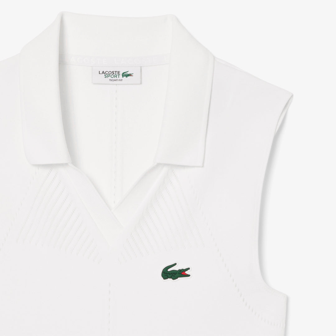 Lacoste Women's Sleeveless Stretch Polo - White