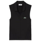 Lacoste Women's Sleeveless Stretch Knit Polo - Noir