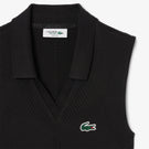 Lacoste Women's Sleeveless Stretch Knit Polo - Noir