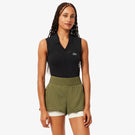 Lacoste Women's Sleeveless Stretch Knit Polo - Noir