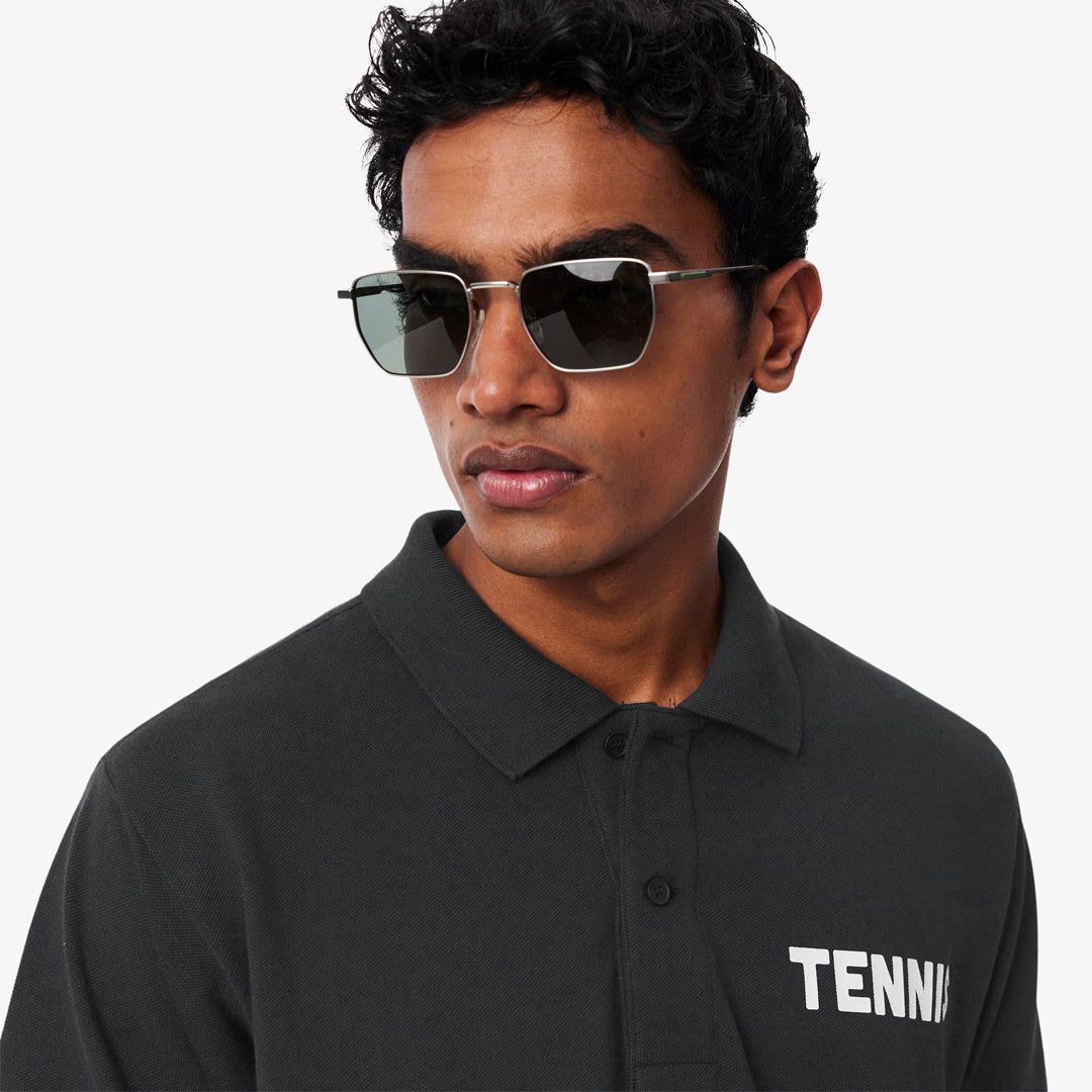 Lacoste Men's Printed Petit Pique Polo - Black