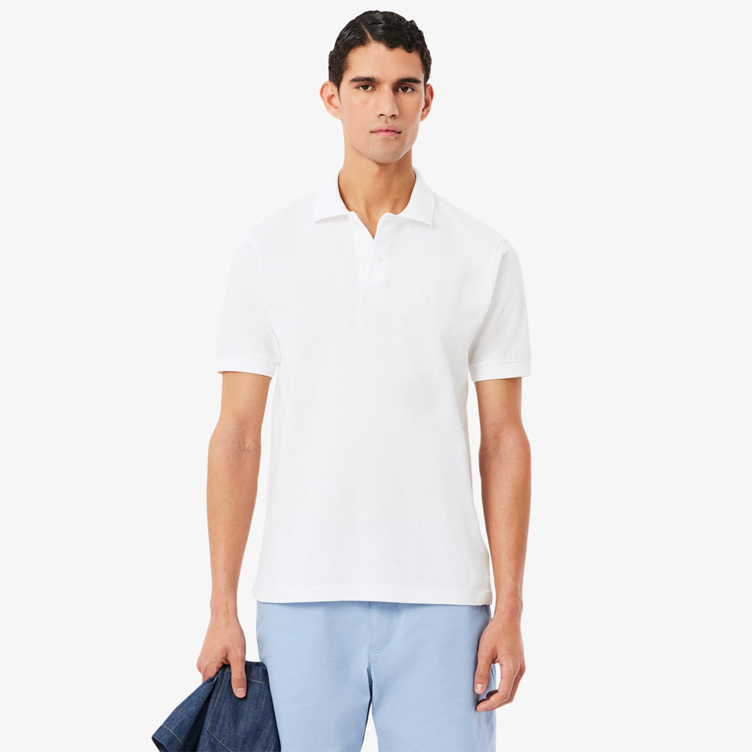 Lacoste Men's Embroidered Petit Pique Polo - White