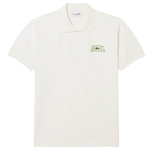 Lacoste Men's Graphic Branding Tennis Polo - White