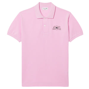 Lacoste Men's Graphic Branding Polo - Pink
