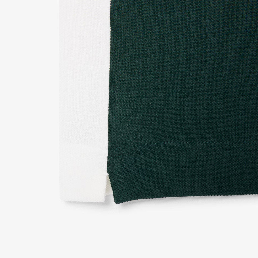 Lacoste Men's Colour Block Pique Polo - Flour/Sinople
