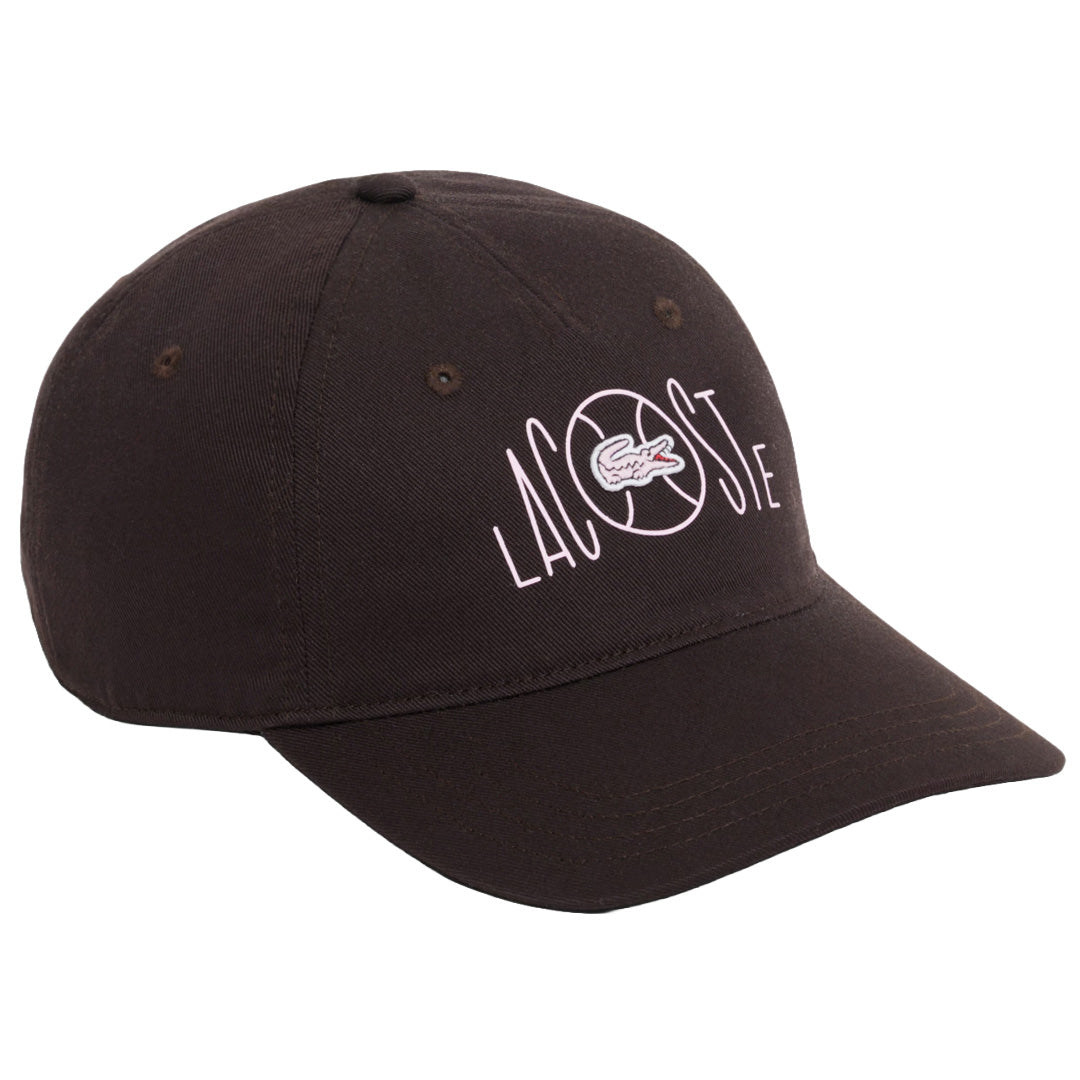 Lacoste Cotton Twill Printed Cap - Brown