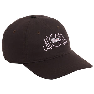 Lacoste Cotton Twill Printed Cap - Brown