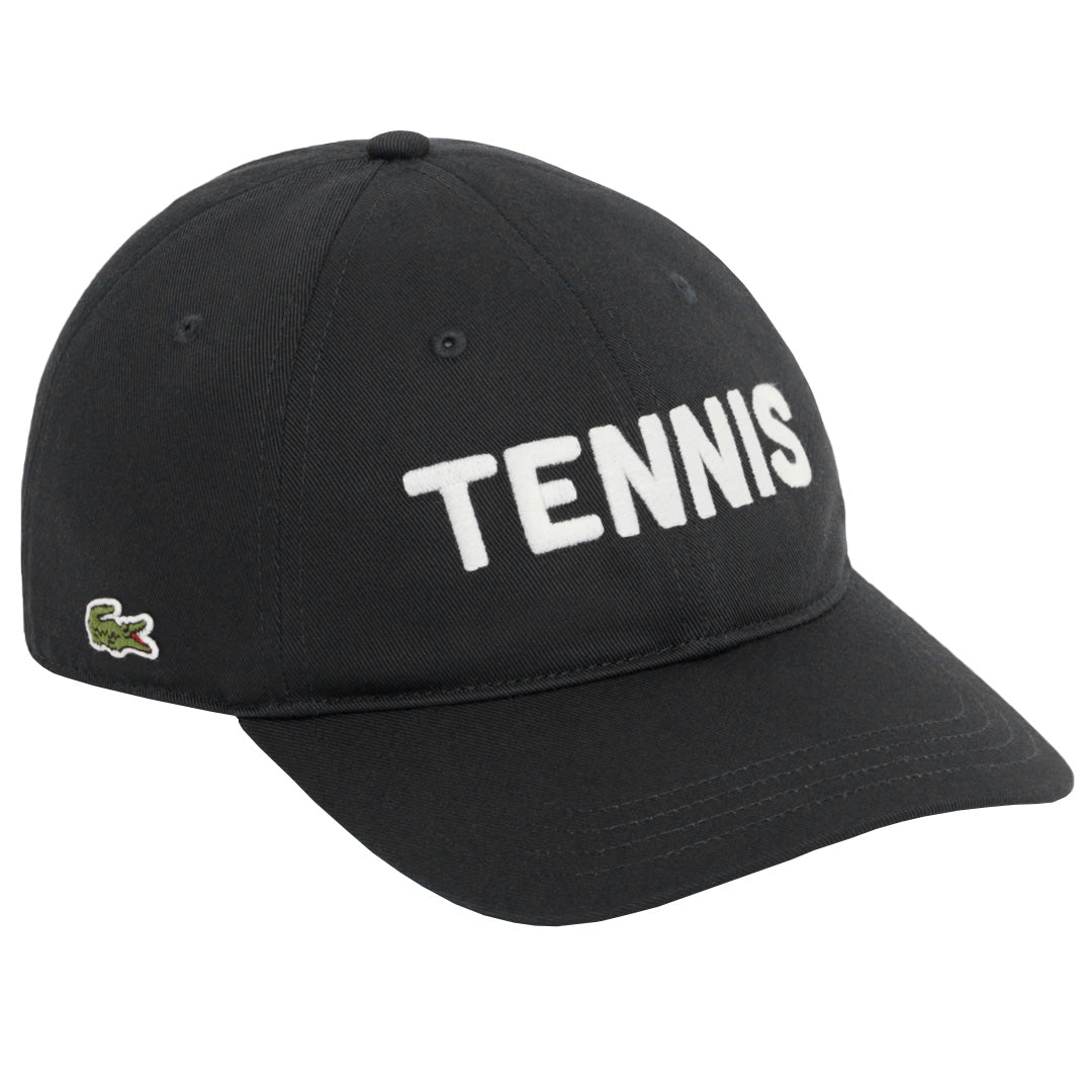 Lacoste Embroidered Cotton Twill Cap - Black/White