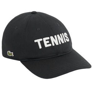 Lacoste Embroidered Cotton Twill Cap - Black/White
