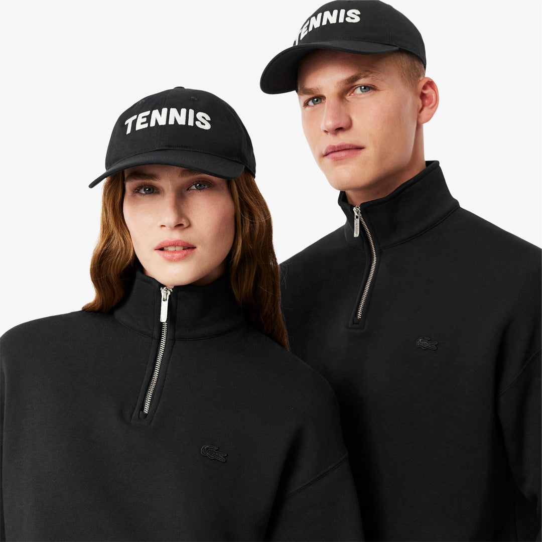 Lacoste Embroidered Cotton Twill Cap - Black/White