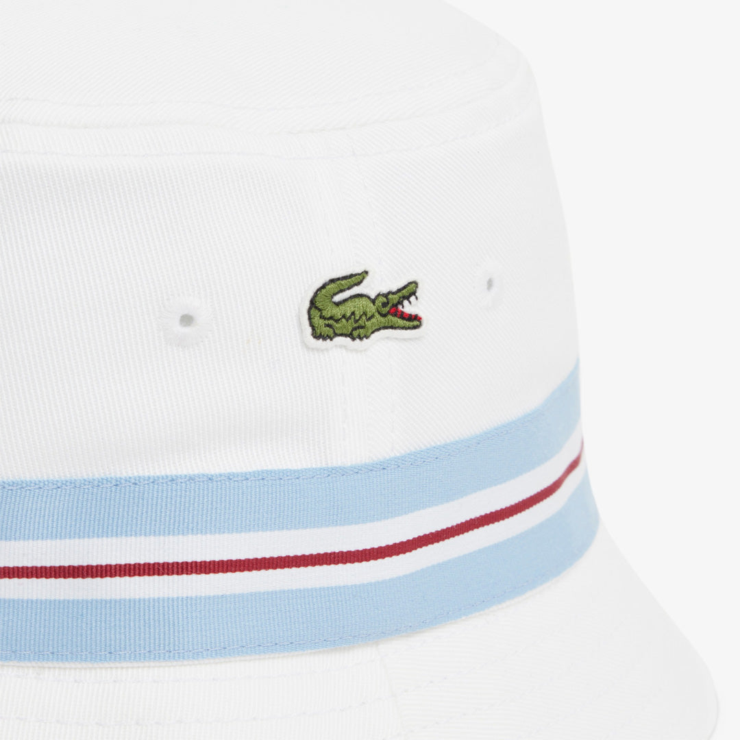 Lacoste Archive Cotton Twill Bucket Hat - White