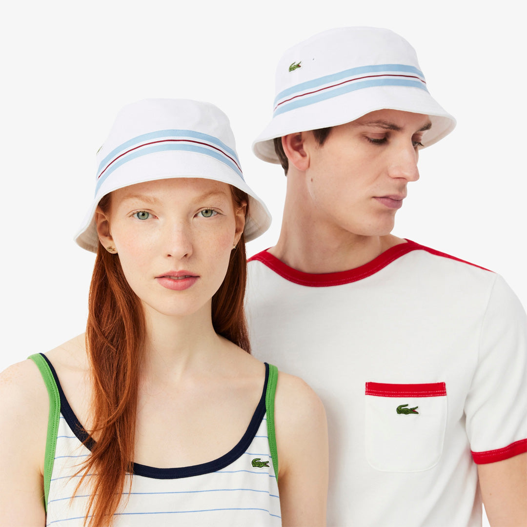 Lacoste Archive Cotton Twill Bucket Hat - White