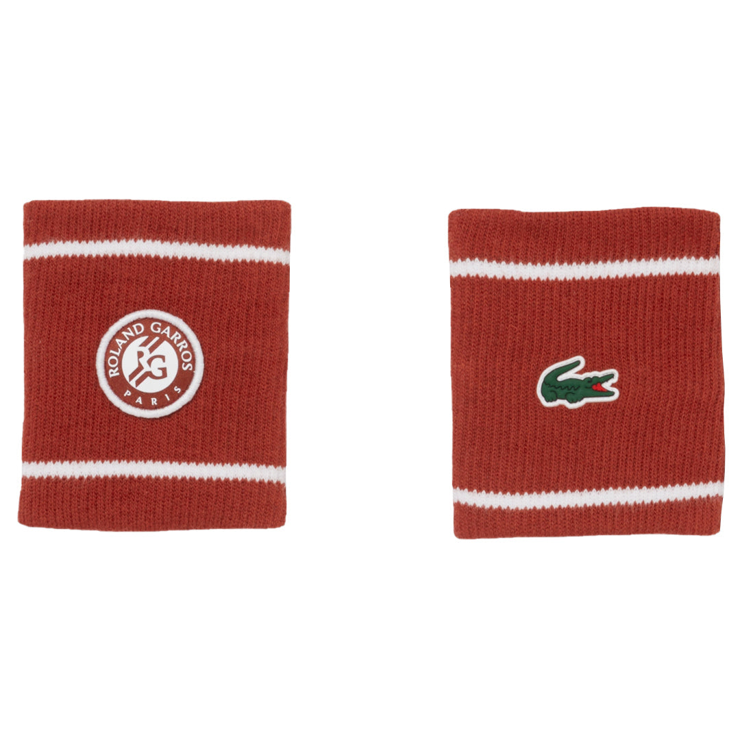 Lacoste Roland Garros Jersey Wristbands - Copper Red