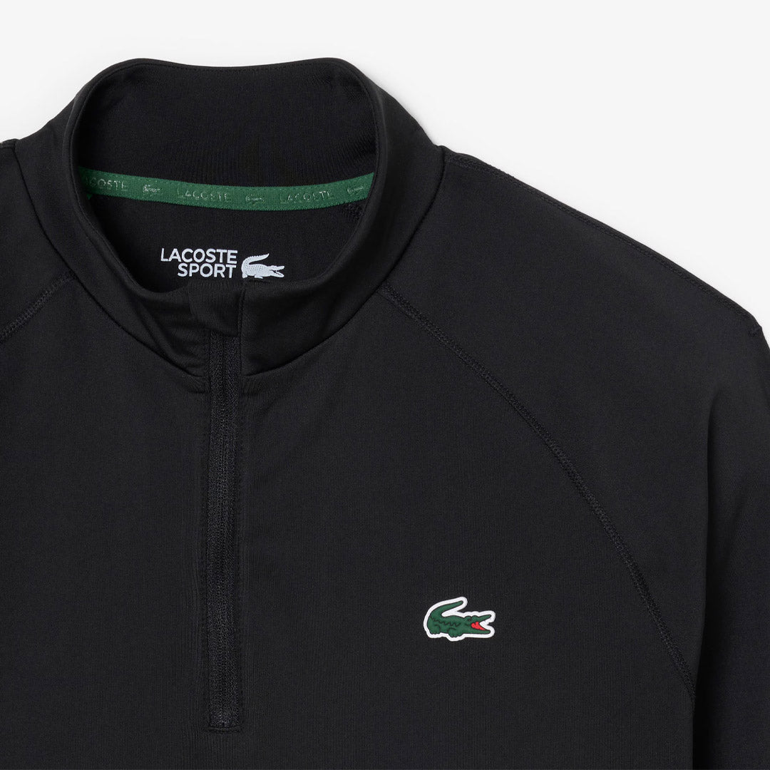 Lacoste Men's Ultra Dry Sport 1/4 Zip Long Sleeve - Black