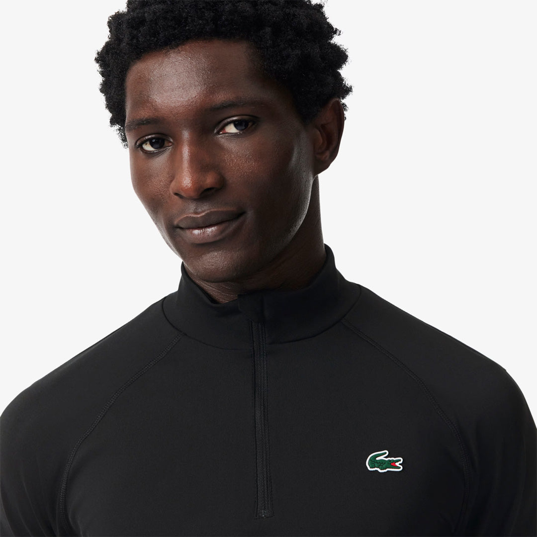 Lacoste Men's Ultra Dry Sport 1/4 Zip Long Sleeve - Black