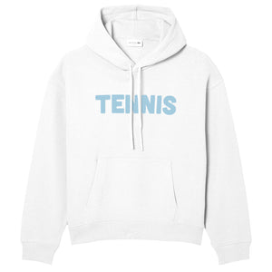 Lacoste Men's Tennis Print Hoodie - White/Light Blue