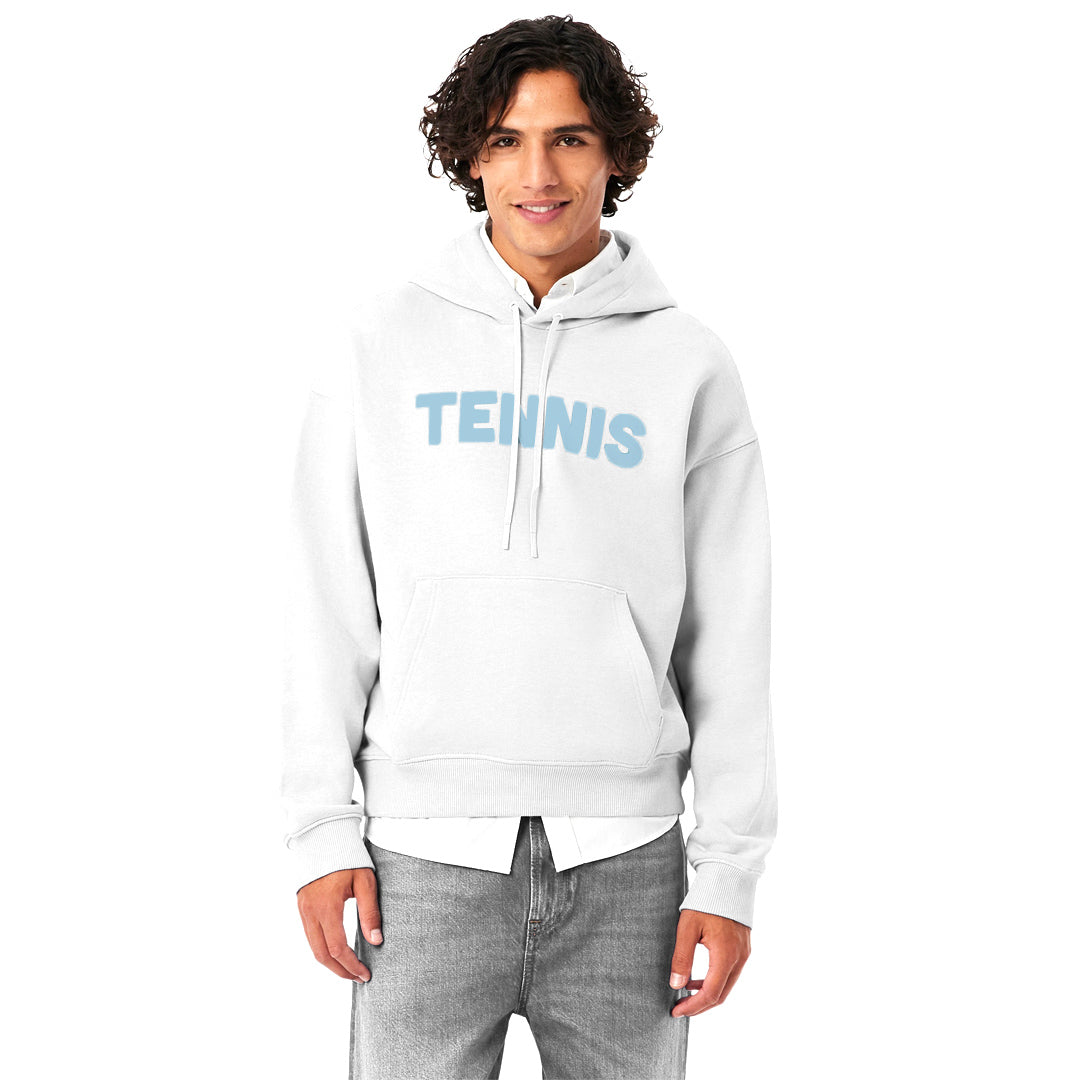 Lacoste Men's Tennis Print Hoodie - White/Light Blue
