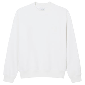 Lacoste Men's Embroidered Fleece Sweater - White
