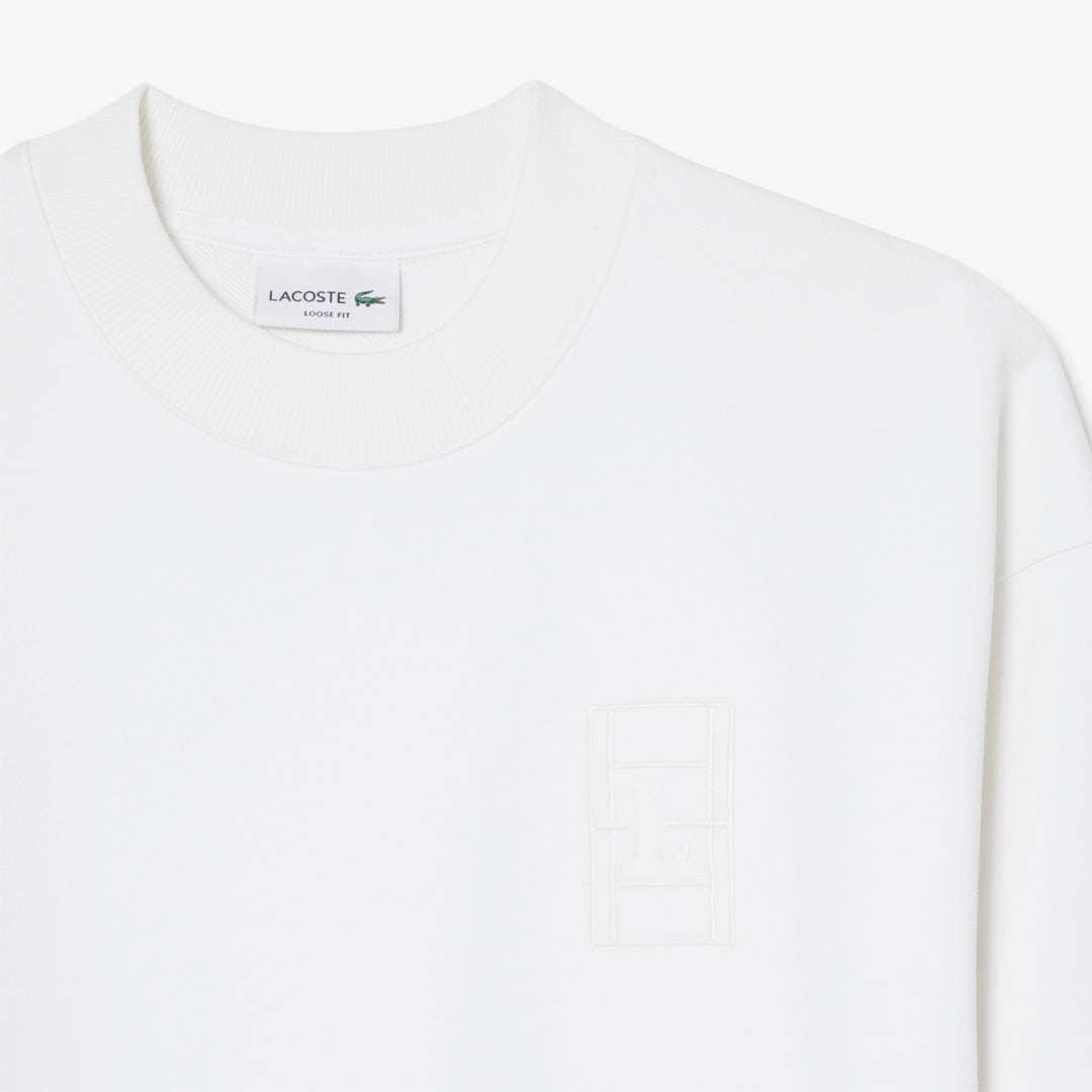 Lacoste Men's Embroidered Fleece Sweater - White
