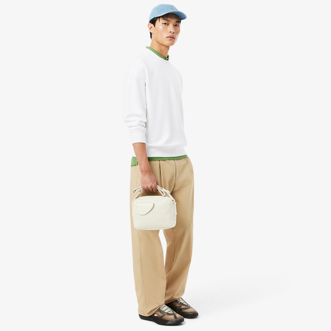 Lacoste Men's Embroidered Fleece Sweater - White