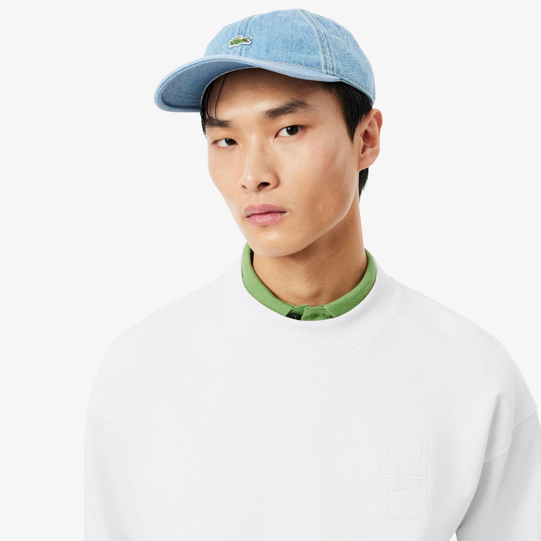Lacoste Men's Embroidered Fleece Sweater - White