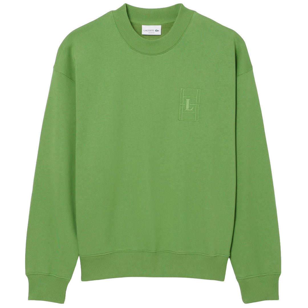 Lacoste Men's Embroidered Fleece Sweater - Green