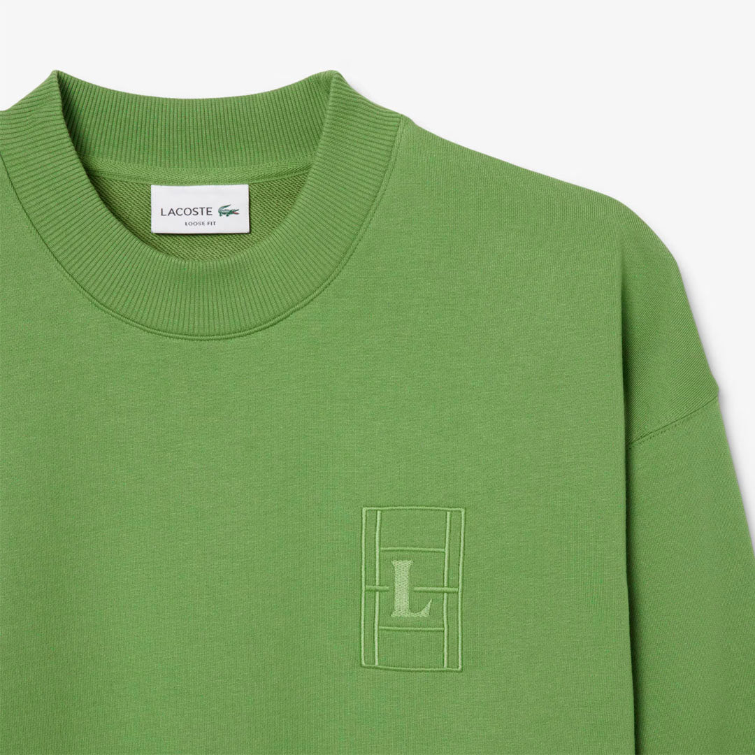 Lacoste Men's Embroidered Fleece Sweater - Green