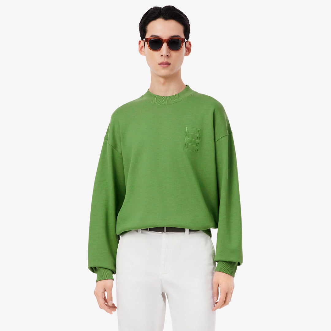 Lacoste Men's Embroidered Fleece Sweater - Green