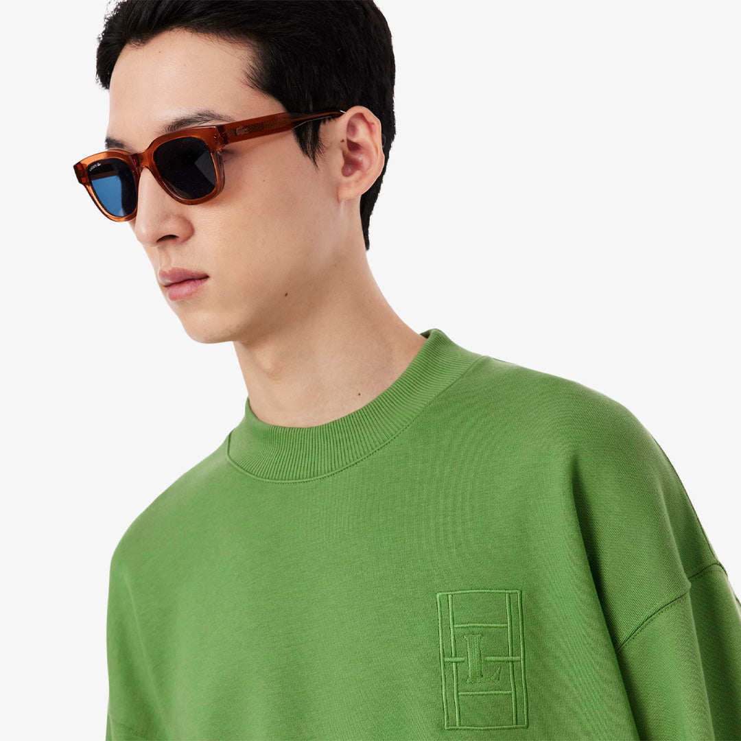 Lacoste Men's Embroidered Fleece Sweater - Green