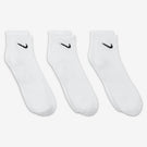 Nike Everyday Cushioned Ankle 3 Pack Socks - White/Black