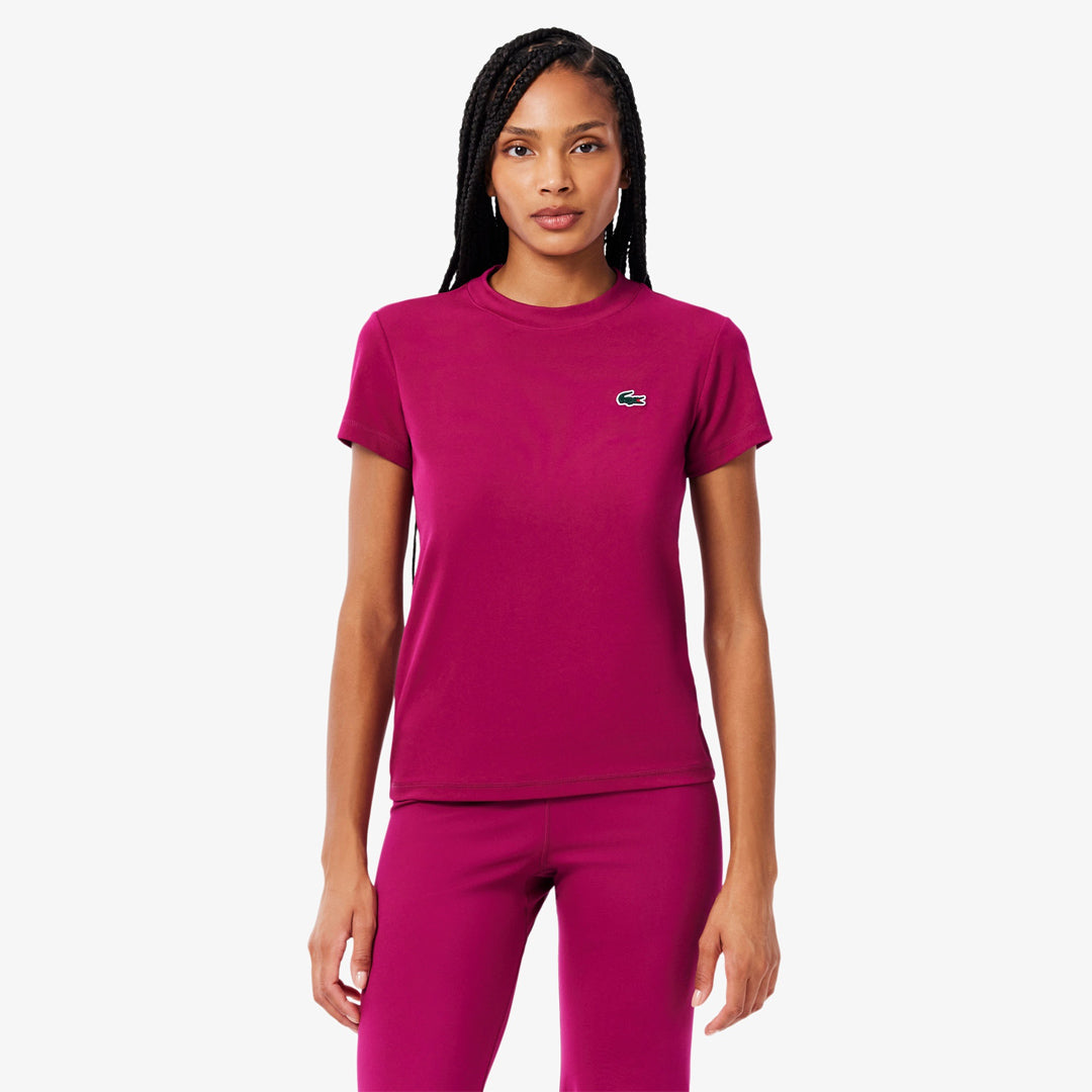 Lacoste Women's Ultra Dry Stretch Sport Tee - Rubine Red