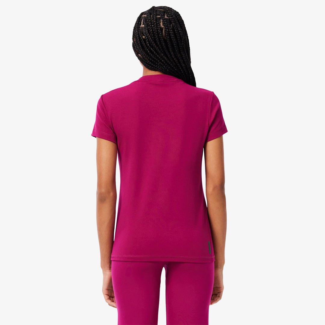 Lacoste Women's Ultra Dry Stretch Sport Tee - Rubine Red