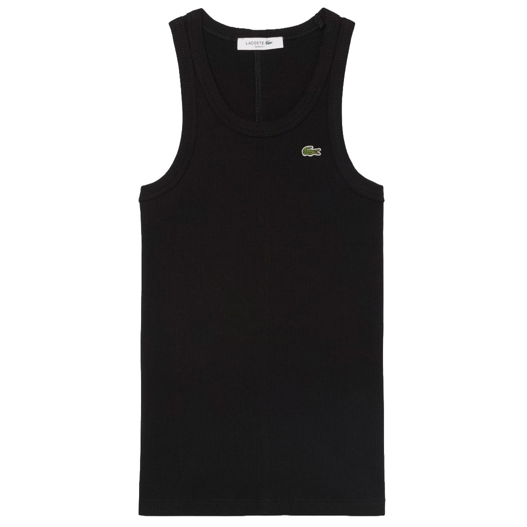 Lacoste Women's Cotton Rib Tank - Black