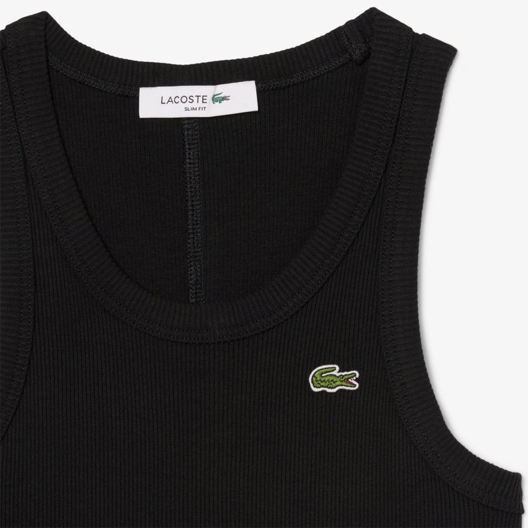 Lacoste Women's Cotton Rib Tank - Black