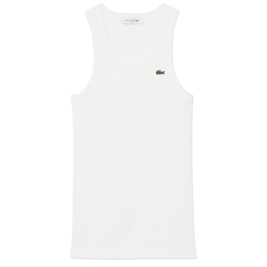 Lacoste Women's Cotton Rib Tank - White