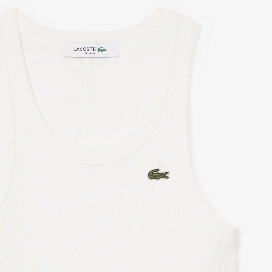 Lacoste Women's Cotton Rib Tank - White