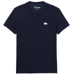 Lacoste Women's Ultra Dry Technical Cotton Tee - Navy Blue
