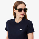 Lacoste Women's Ultra Dry Technical Cotton Tee - Navy Blue