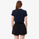 Lacoste Women's Ultra Dry Technical Cotton Tee - Navy Blue