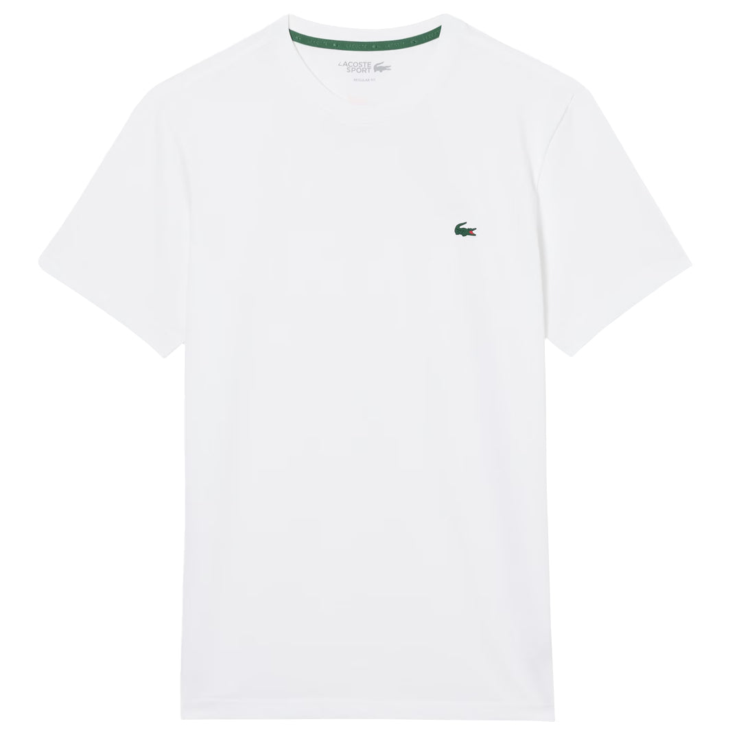 Lacoste Men's Ultra Dry Crocodile Printed Tee - White