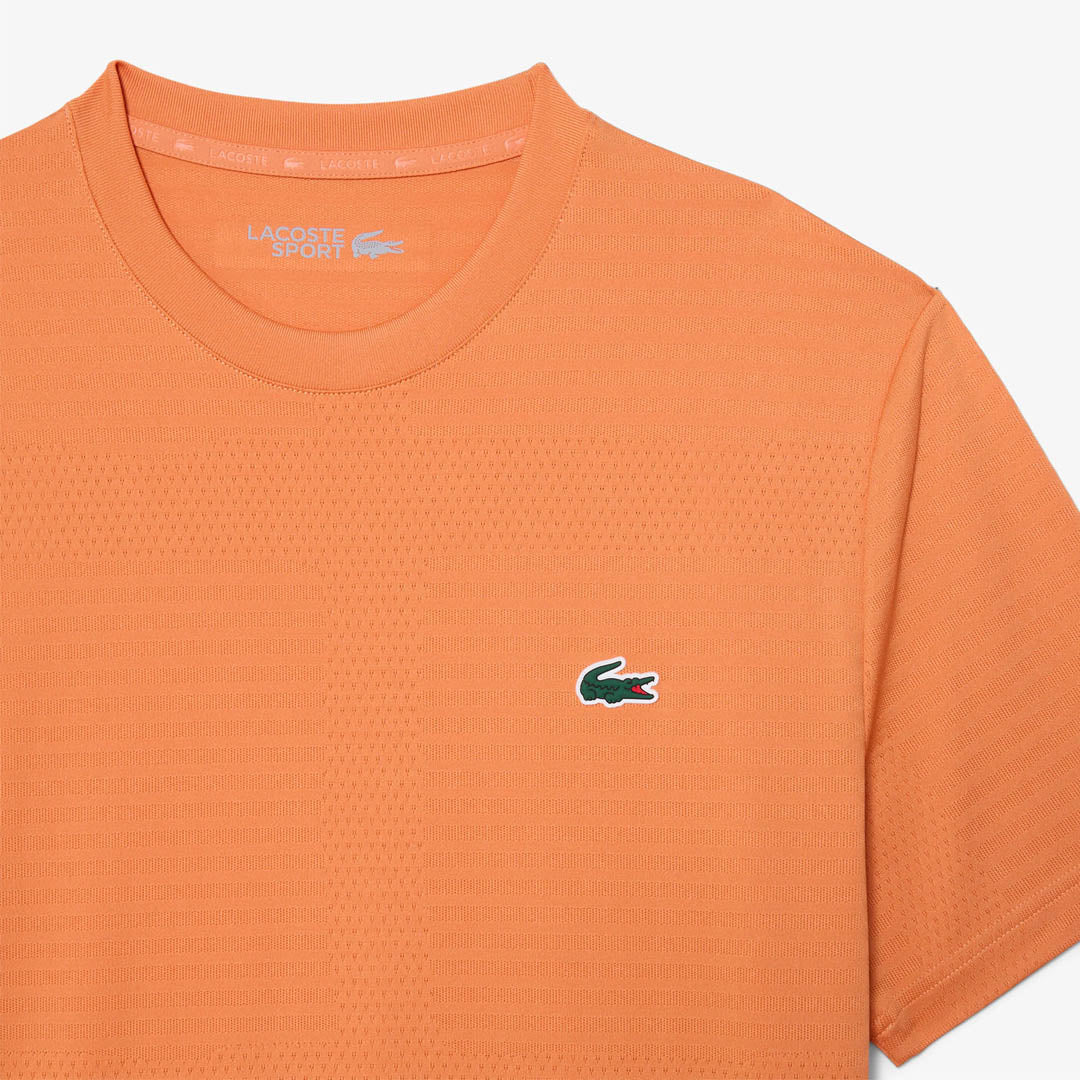 Lacoste Men's Ultra Dry Jacquard Tee - Orange