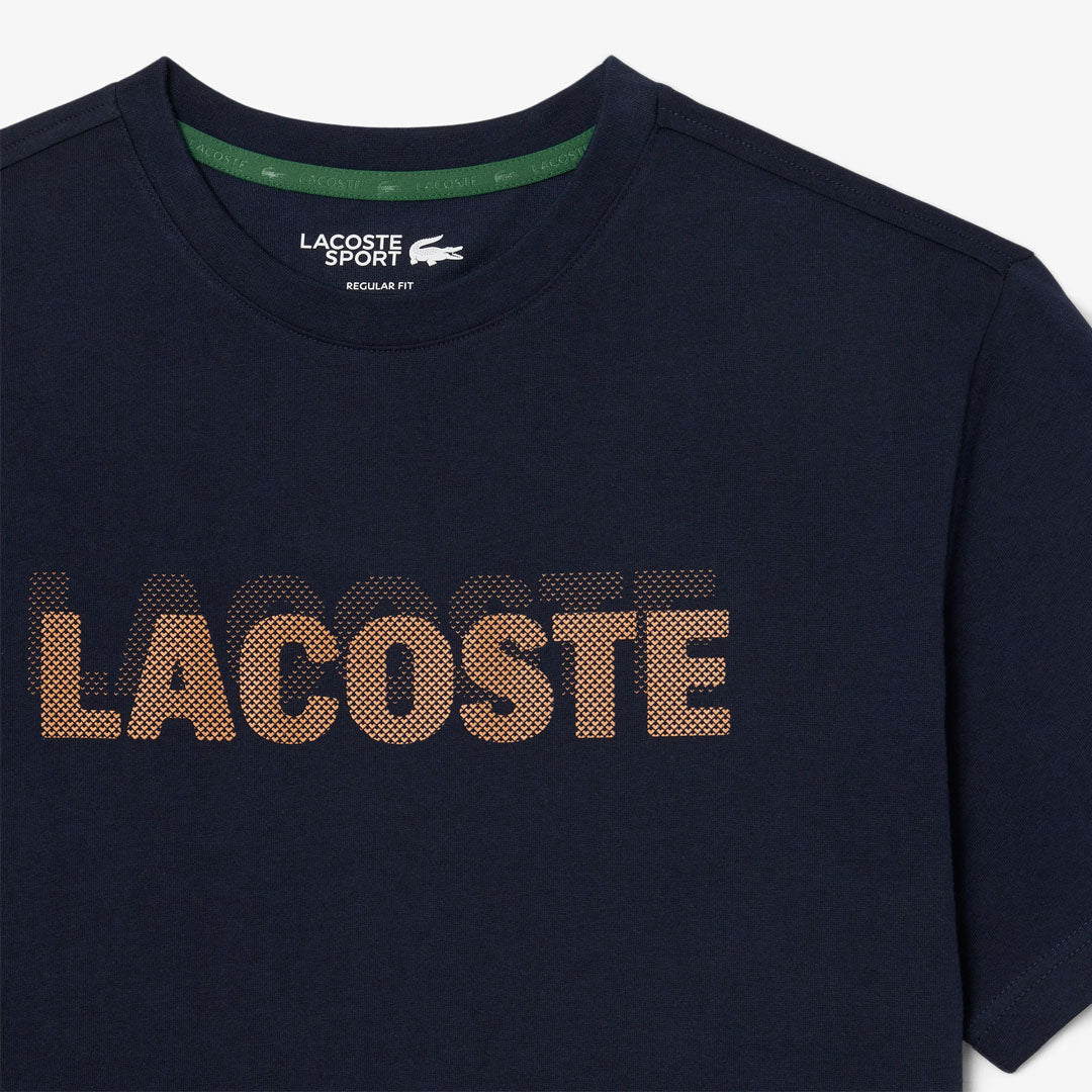 Lacoste Men's Ultra Dry Printed Sport Tee - Navy Blue