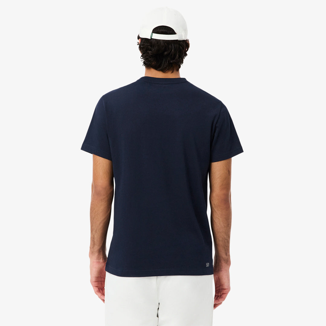 Lacoste Men's Ultra Dry Printed Sport Tee - Navy Blue