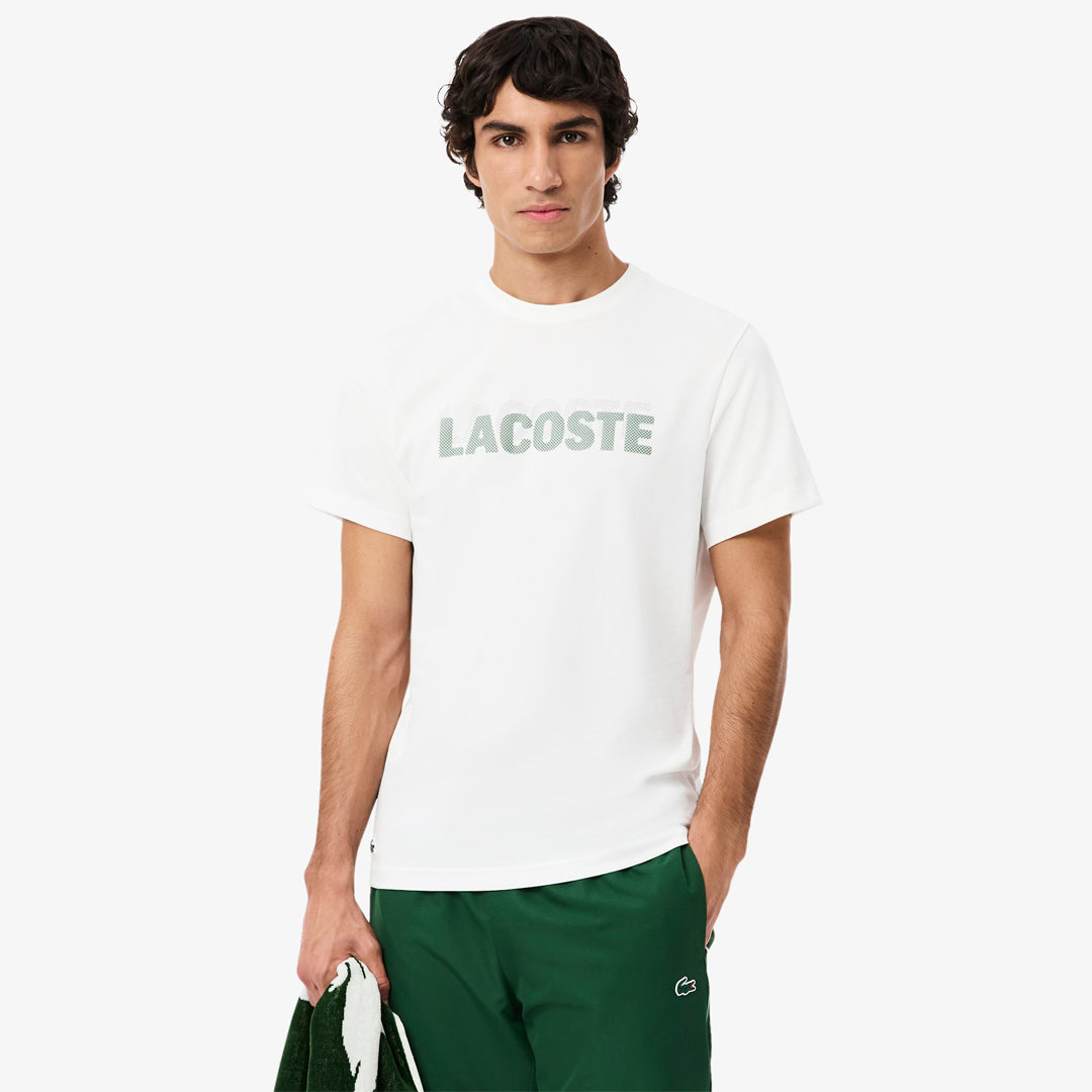 Lacoste Men's Ultra Dry Printed Sport Tee - White