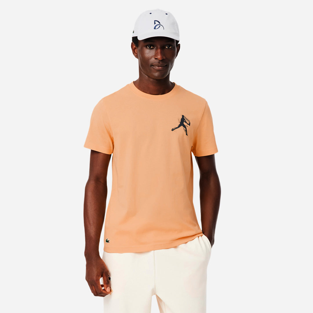 Lacoste Men's Novak Djokovic Cap and Tee Set - Orange/White