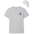 Lacoste Men's Djokovic Cap and Tee Set - Grey/Navy Blue