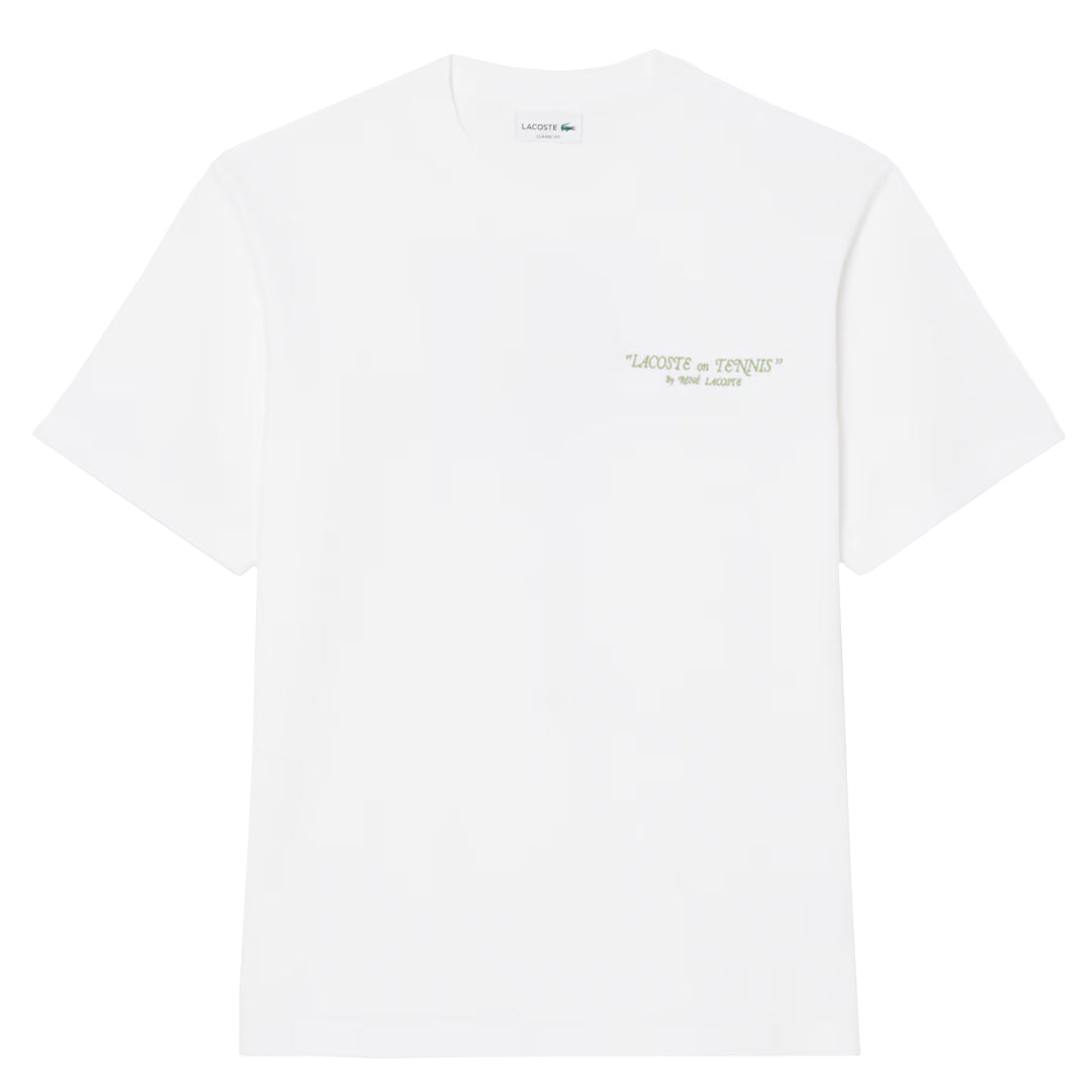 Lacoste Men's Embroidered Tee - White/Green